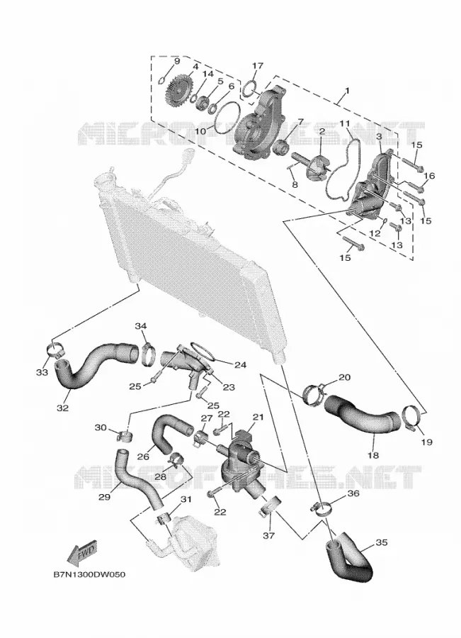 WATERPOMP  Yamaha MOTO 900 2023 MT  MTN890D