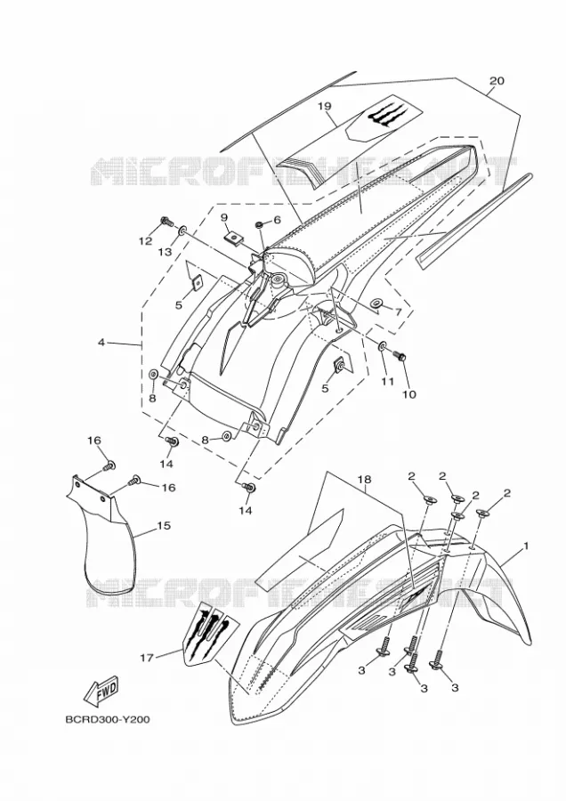 SPATBORD Yamaha MOTO 250 2023 YZ  YZ250