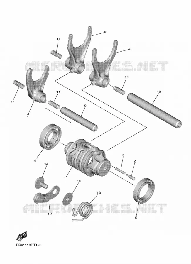 SCHAKELWALS Yamaha MOTO 450 2023 WRF  WR450F