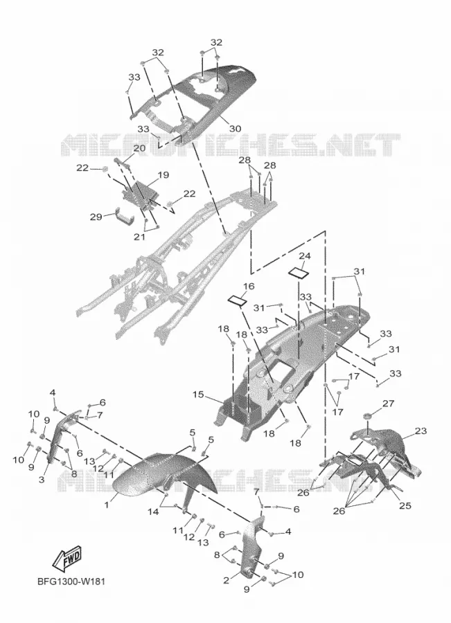 SPATBORD Yamaha MOTO 125 2023 XSR  MTM125