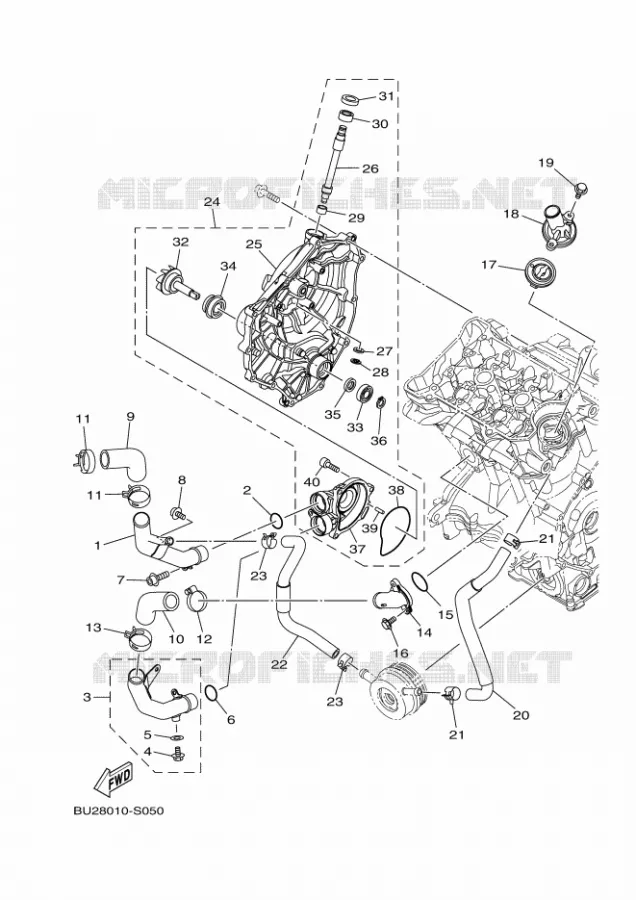 WATERPOMP  Yamaha MOTO 700 2023 MT  MTN690-U