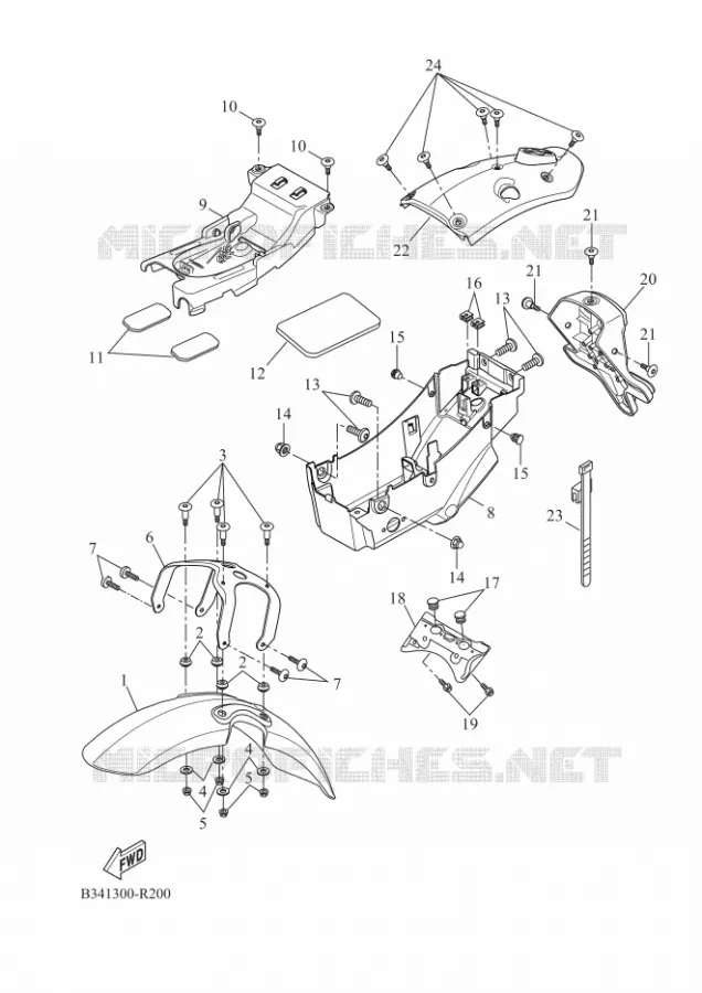 SPATBORD Yamaha MOTO 700 2023 XSR  MTM690D