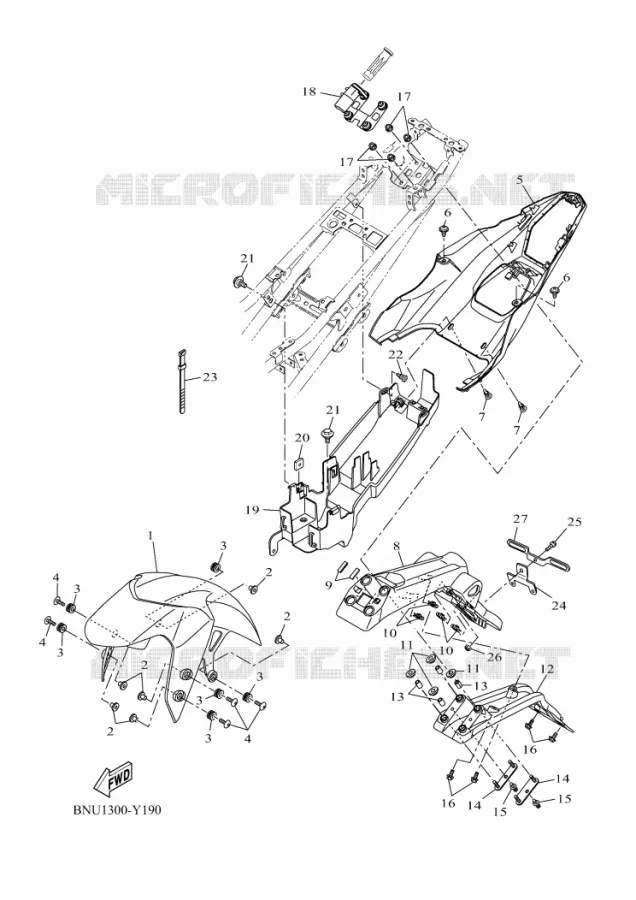 SPATBORD Yamaha MOTO 125 2023 R125  YZF125-A