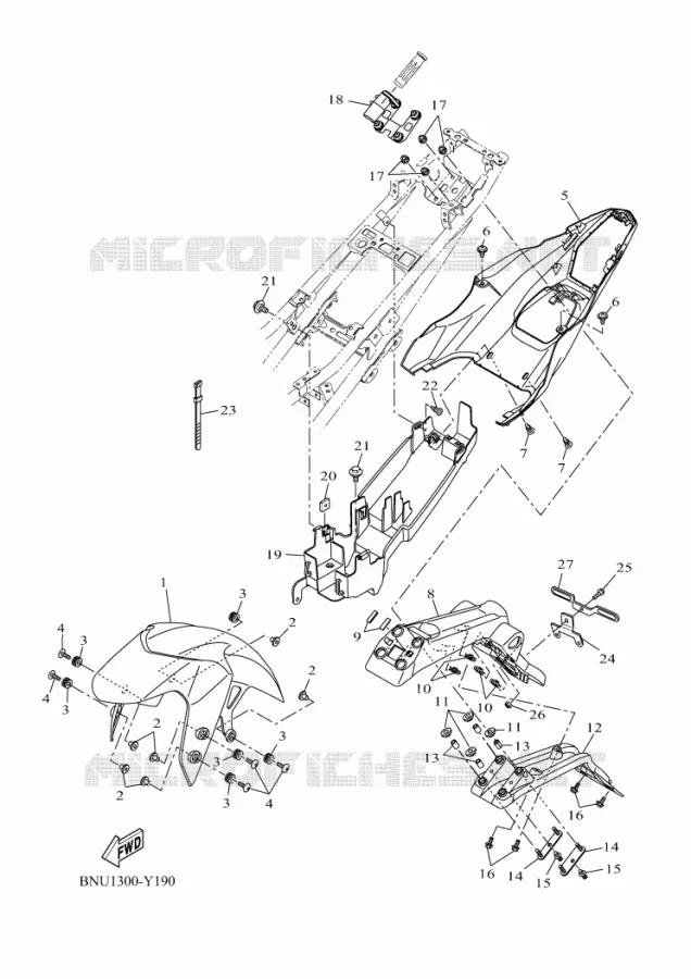 SPATBORD Yamaha MOTO 125 2023 R125  YZF125-A