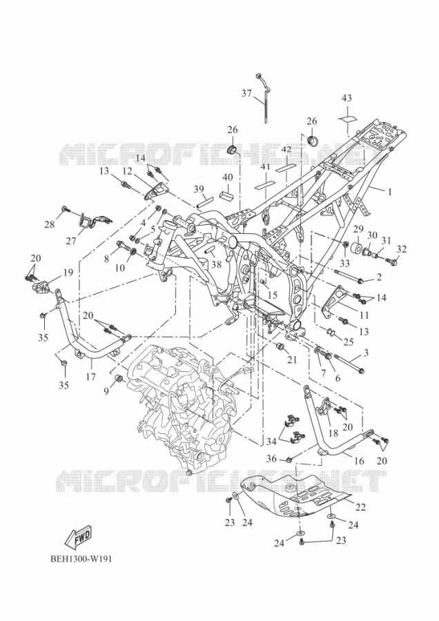 FRAME Yamaha MOTO 700 2023 TENERE  XTZ690