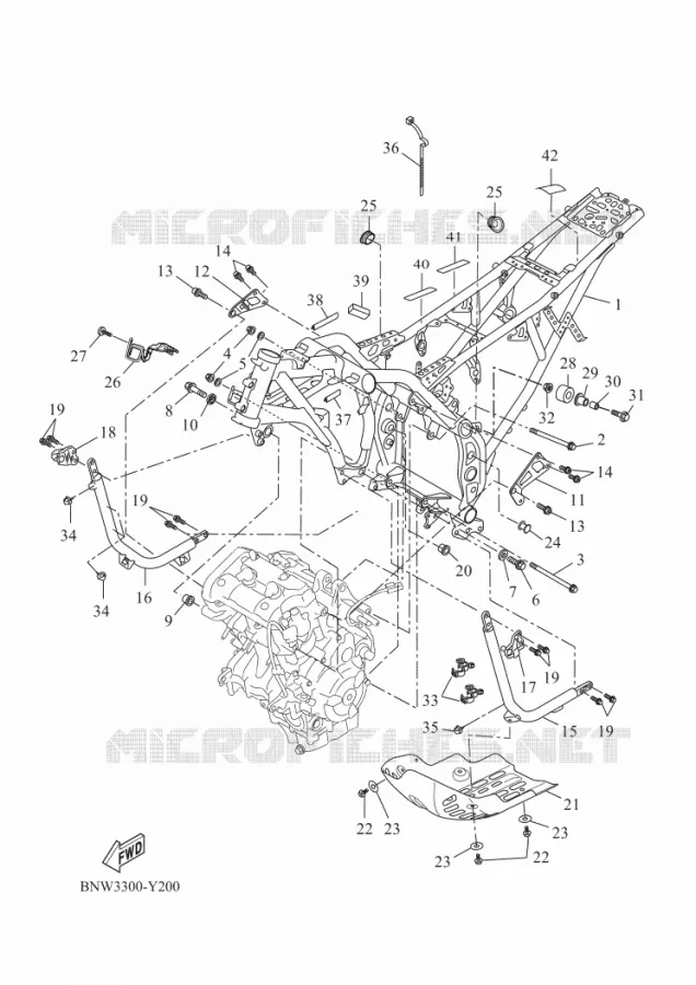 FRAME Yamaha MOTO 700 2023 TENERE  XTZ690