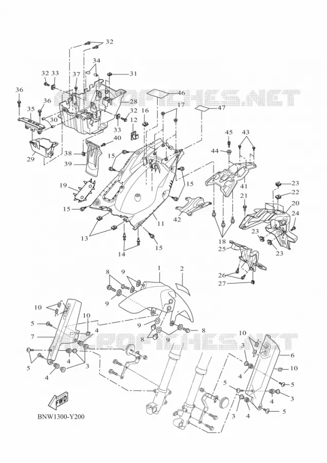 SPATBORD Yamaha MOTO 700 2023 TENERE  XTZ690