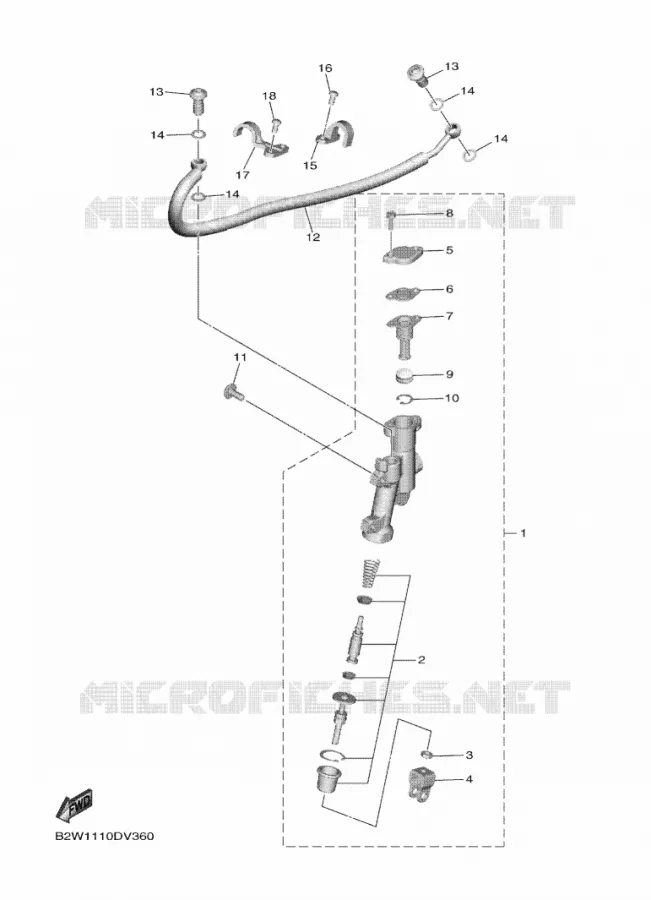 REMPOMP ACHTER Yamaha MOTO 250 2023 YZF  YZ250F
