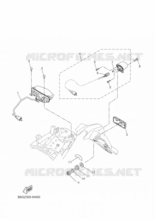 ACHTERLICHT Yamaha MOTO 125 2023 MT  MTN125-A