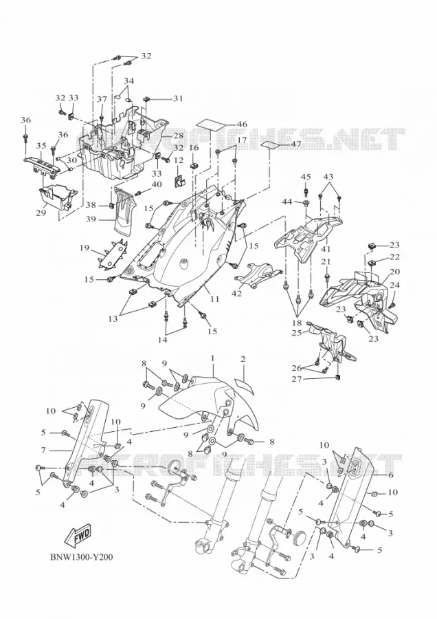 SPATBORD Yamaha MOTO 700 2023 TENERE  XTZ690-U