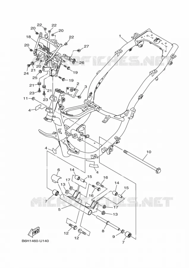 FRAME Yamaha SCOOTER 150 2023 NMAX  GPD155-A