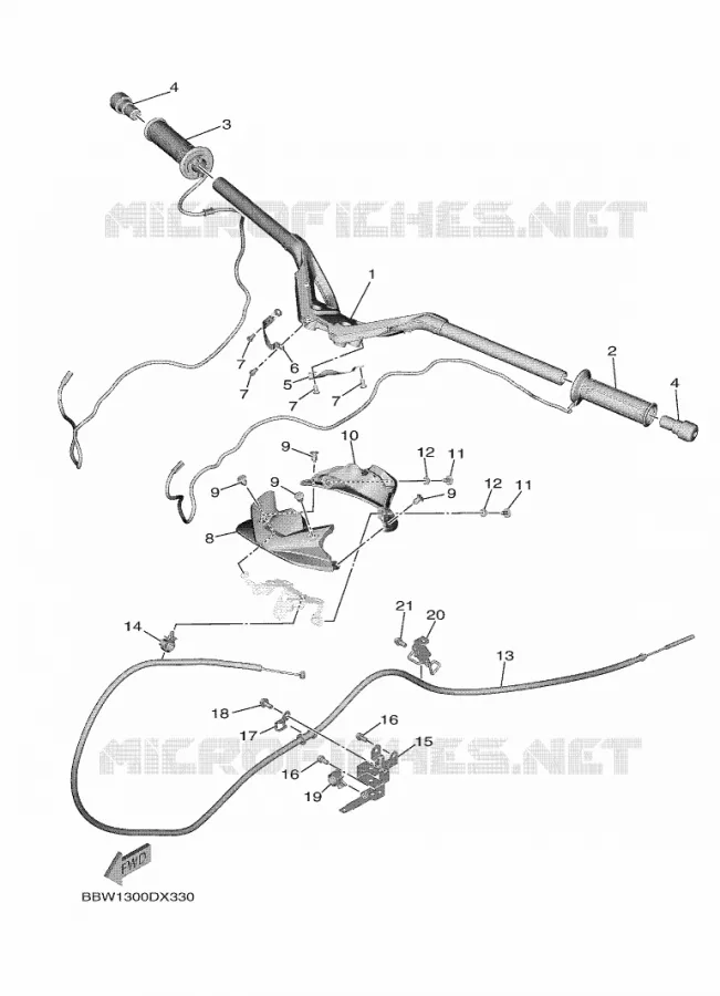 STUUR / KABEL Yamaha SCOOTER 560 2023 TMAX  XP560D