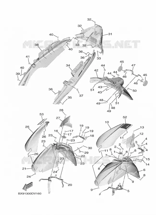 SPATBORD Yamaha SCOOTER 300 2023 TRICITY  MWD300