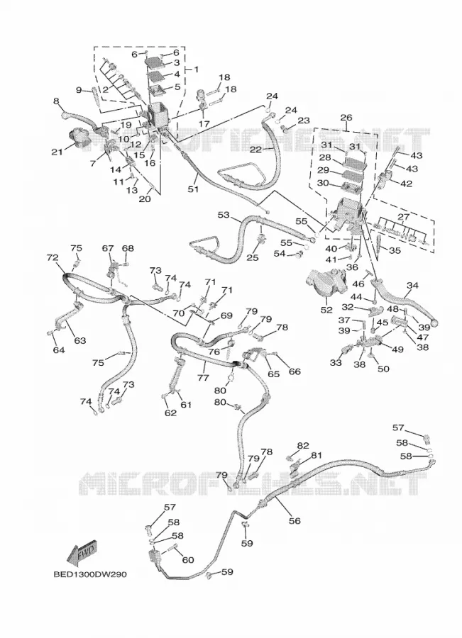 REMPOMP VOOR Yamaha SCOOTER 300 2023 TRICITY  MWD300