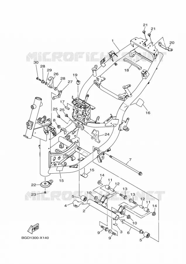 FRAME Yamaha SCOOTER 155 2023 TRICITY  MWS155-A