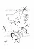 RADIATEUR / SLANG voor Yamaha XMAX 300 TECH MAX 2023