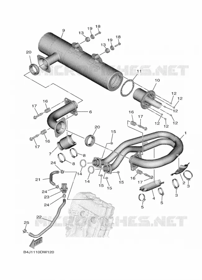 UITLAAT Yamaha SIDE BY SIDE 1000 2023 WOLVERINE  YXF1000EW / YX10FRPAP