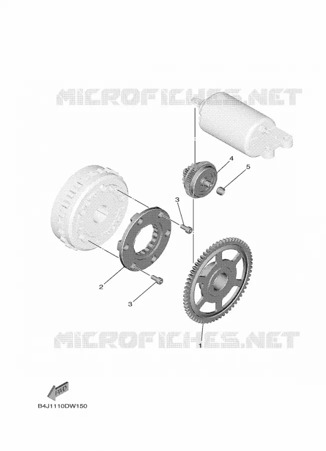 STARTMOTOR KOPPELINGS Yamaha SIDE BY SIDE 1000 2023 WOLVERINE  YXF1000EW / YX10FRPAP