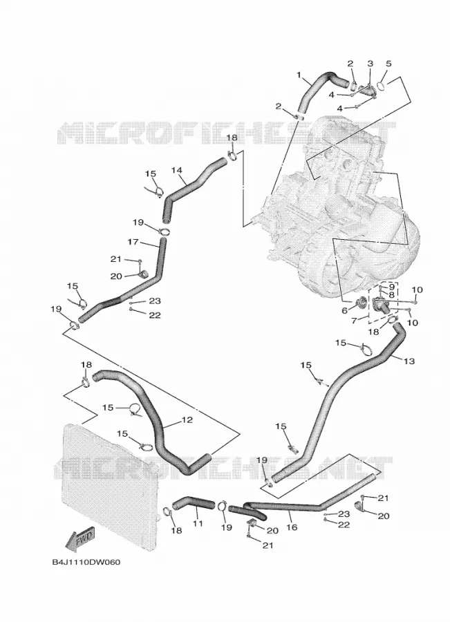 WATERPOMP  Yamaha SIDE BY SIDE 1000 2023 WOLVERINE  YXE1000EWS / YX10ERPSP / YXE1000EW