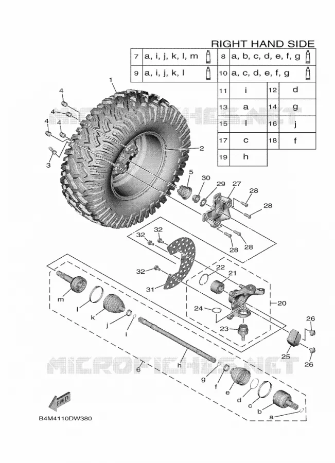 WIEL VOOR 2 Yamaha SIDE BY SIDE 1000 2023 WOLVERINE  YXE1000EW / YX10ERPAP