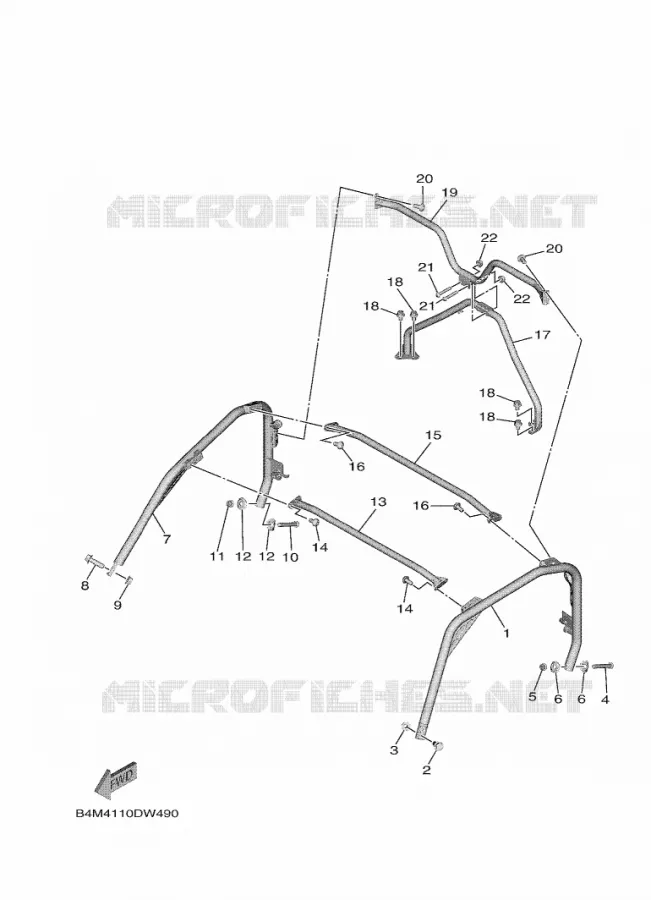 ROLLBAR Yamaha SIDE BY SIDE 1000 2023 WOLVERINE  YXE1000EW / YX10ERPAP