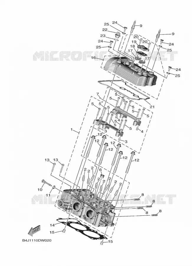 CILINDER Yamaha SIDE BY SIDE 1000 2023 WOLVERINE  YXE1000EWS / YX10ERPLP
