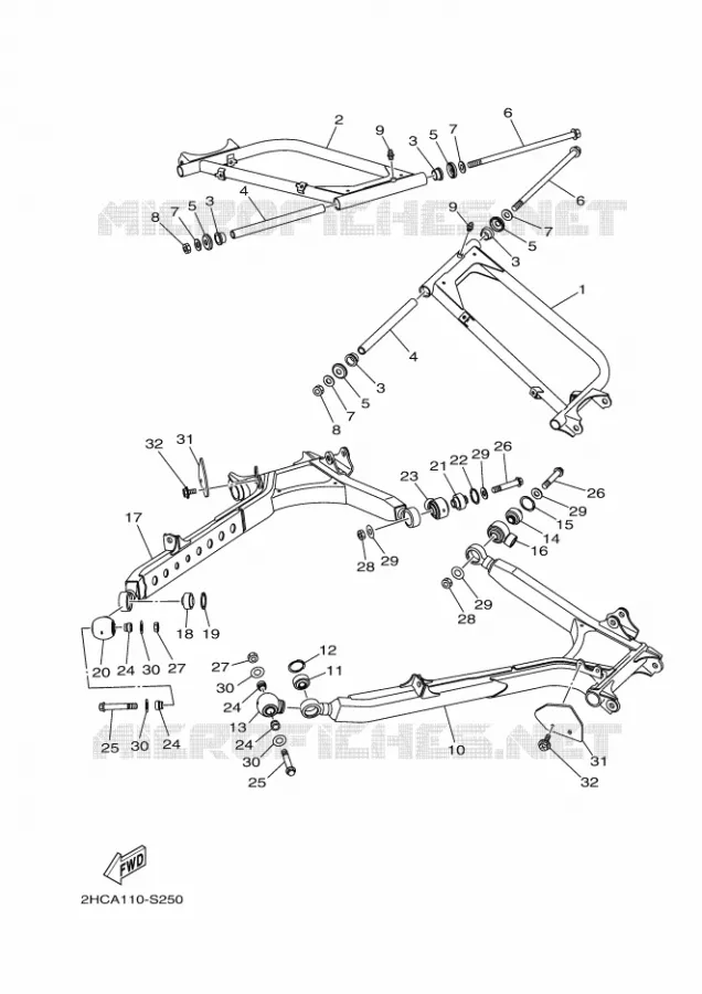 ACHTERBRUG Yamaha SIDE BY SIDE 1000 2023 YXZ  YXZ1000E