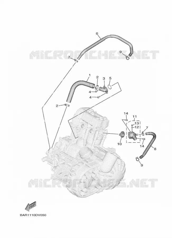 WATERPOMP  Yamaha SIDE BY SIDE 850 2023 WOLVERINE  YXE850EN / YX85EPAP