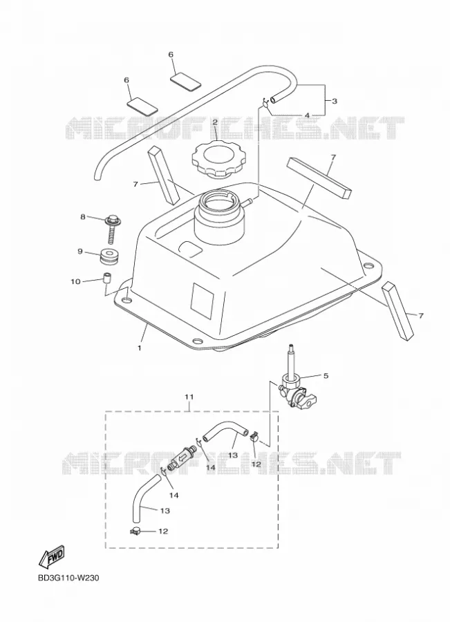 BENZINE TANK Yamaha QUAD 90 2023 RAPTOR  YFM90R