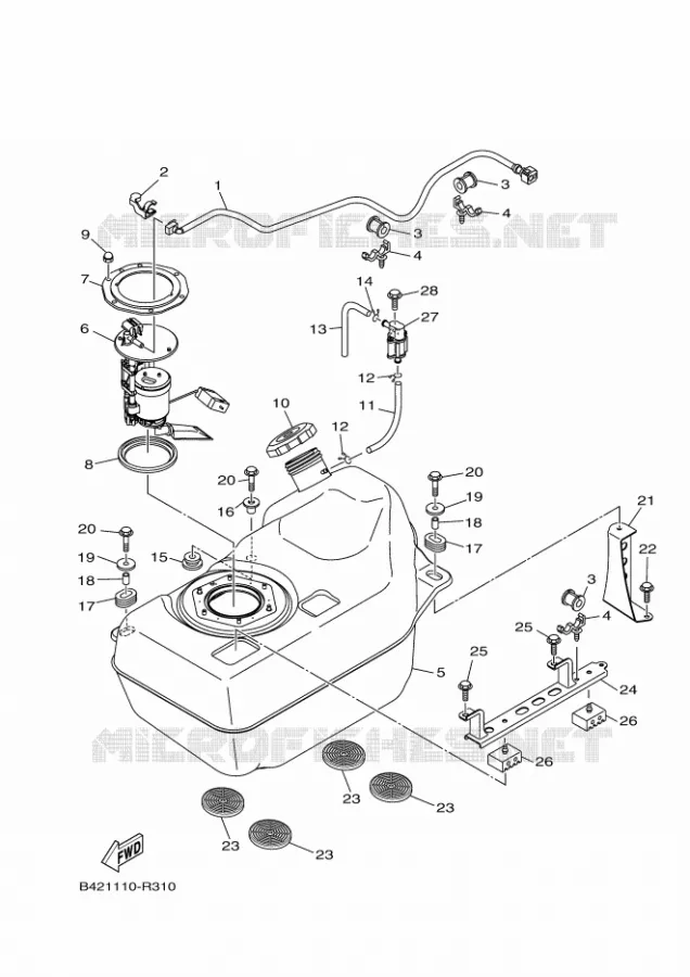 BENZINE TANK Yamaha SIDE BY SIDE 700 2023 VIKING  YXM700E / YX70MPP