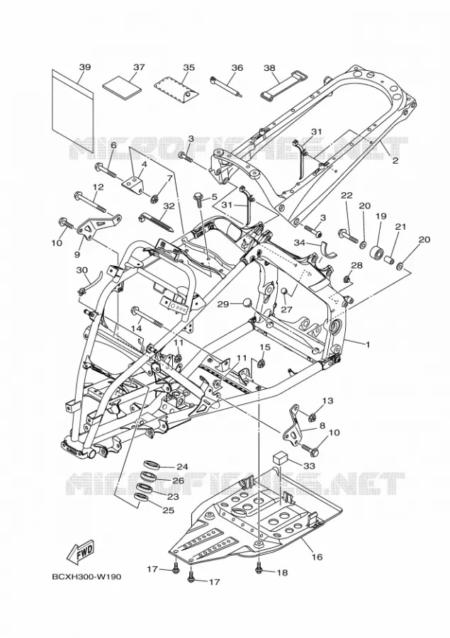 FRAME Yamaha QUAD 700 2023 RAPTOR  YFM700R