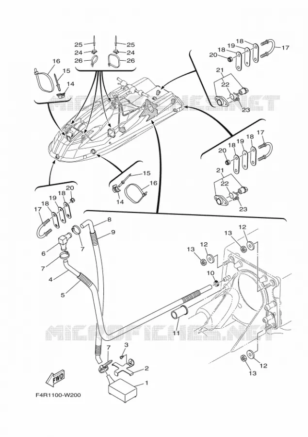 HULL & DECK Yamaha Waverunner 1050 2022 SJ  SJ1050