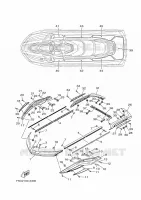 GUNWALE & MAT voor Yamaha FX CRUISER SVHO 2022