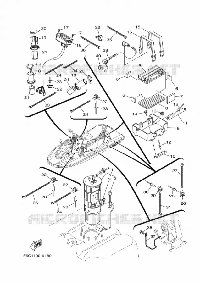 ELECTRISCH 3 Yamaha Waverunner 1050 2022 JB  JB1050-X