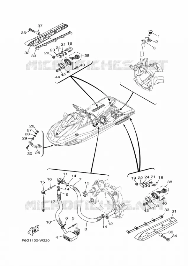 HULL & DECK Yamaha Waverunner 1050 2022 VX  VX1050G-X
