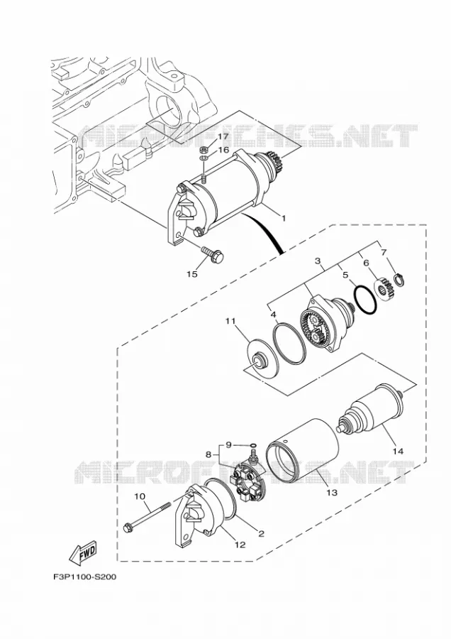 STARTMOTOR Yamaha Waverunner 1800 2023 GP  GP1800C