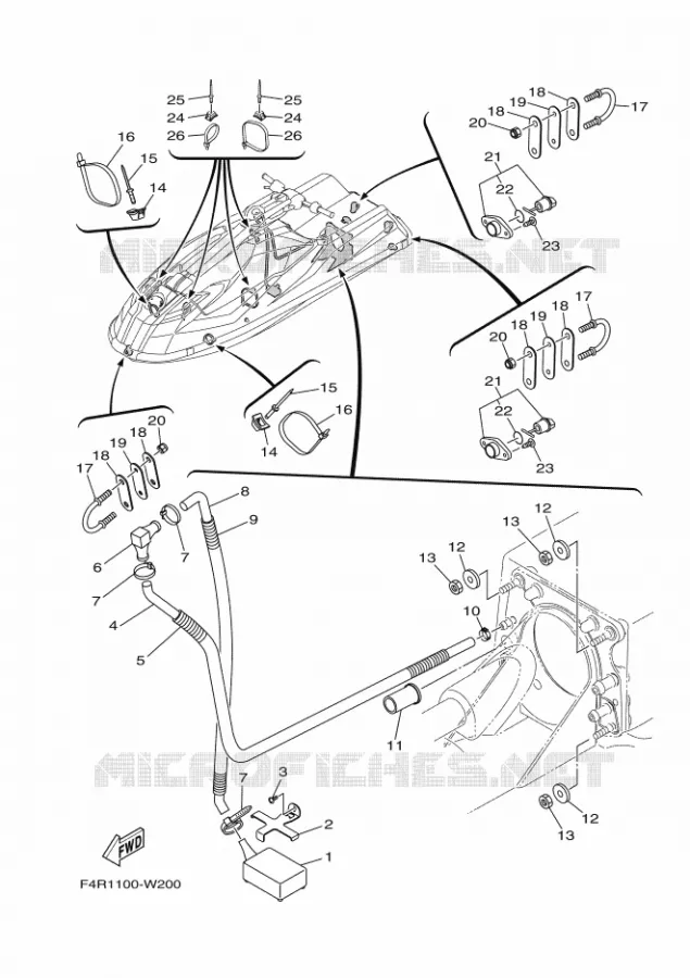 HULL & DECK Yamaha Waverunner 1050 2023 SJ  SJ1050