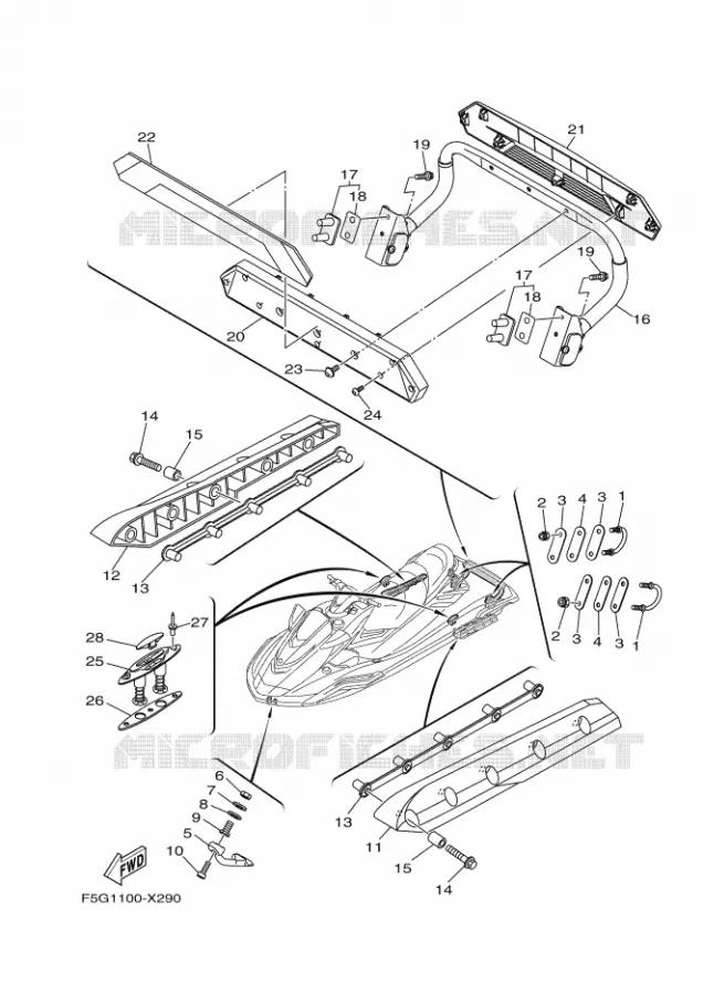 HULL & DECK 2 Yamaha Waverunner 1800 2023 FX  FX1800A