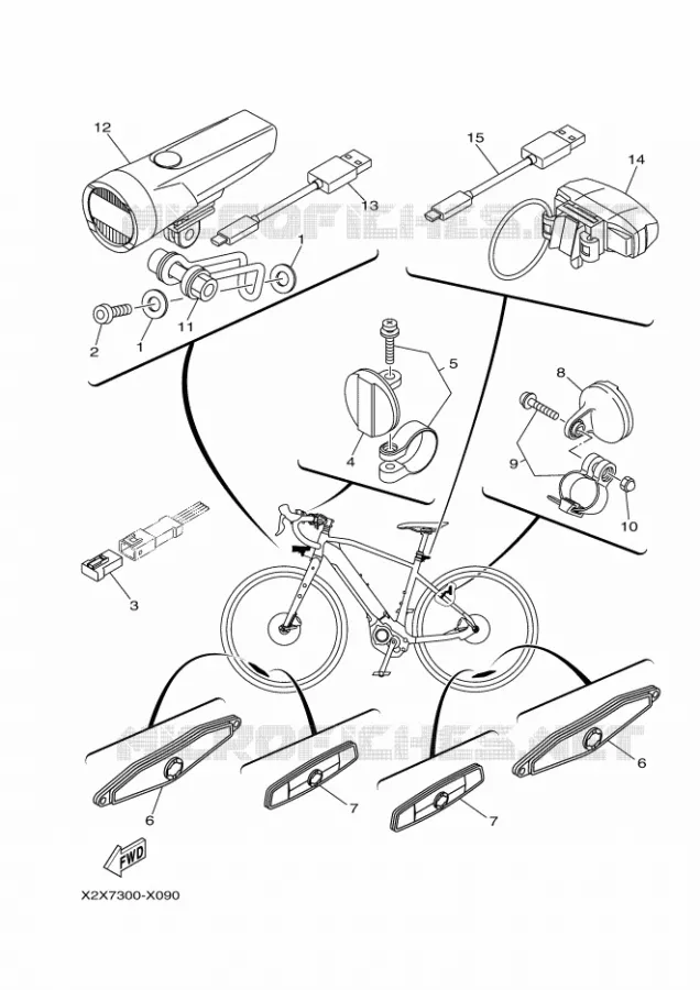 ELECTRISCH 2 Yamaha EBIKES ELECTRIC 2022 WABASH  PC70WRM