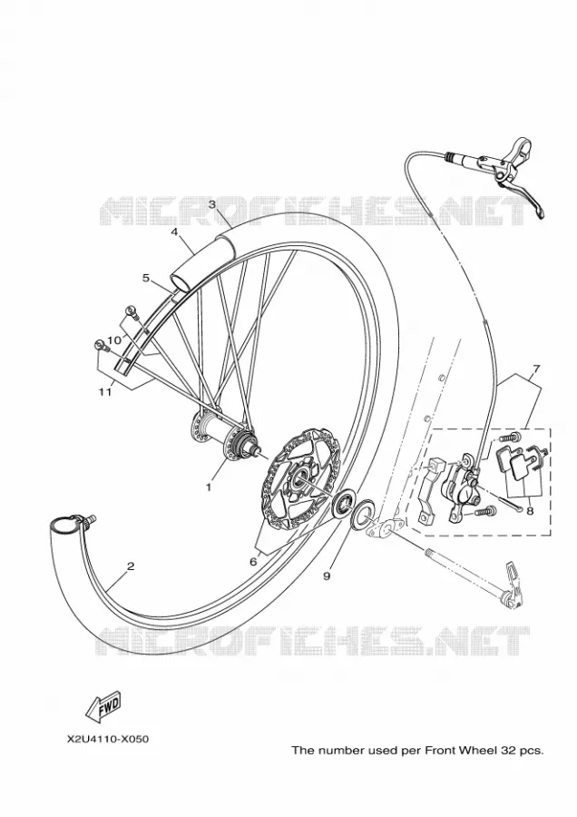 VOORWIEL Yamaha EBIKES ELECTRIC 2022 CROSSCORE  PC65CRL