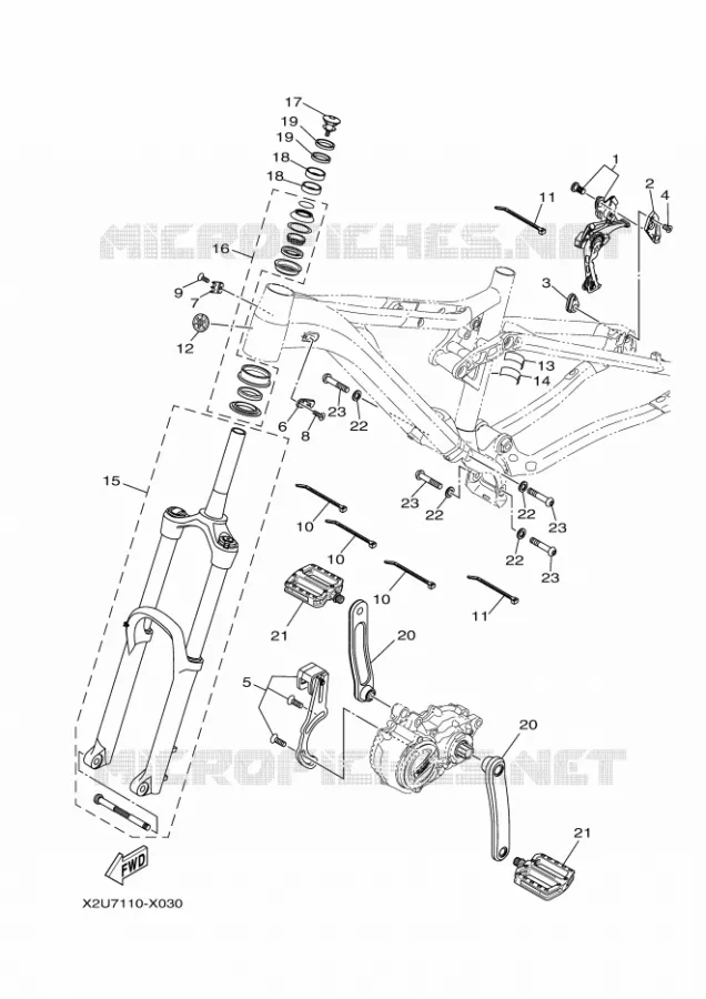 FRAME 2 Yamaha EBIKES ELECTRIC 2022 MORO  PE65M7L