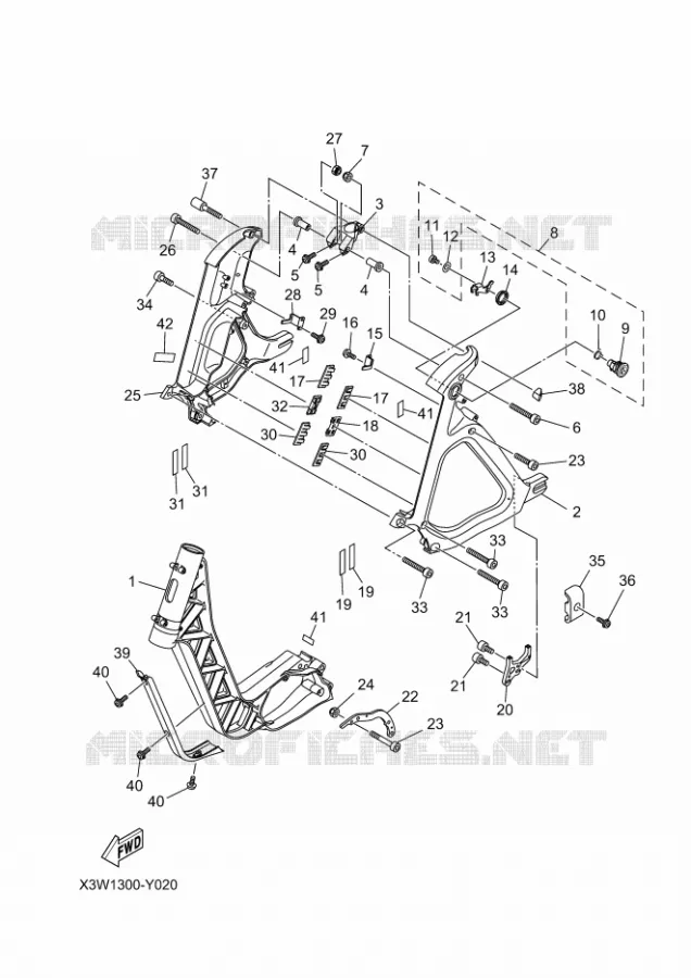 FRAME Yamaha EBIKES ELECTRIC 2023 BOOSTER  PF20B