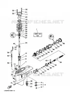 LAGERE DEKSEL EN TRANSMISSIE 1 voor Yamaha 40Q 2 Stroke 1998