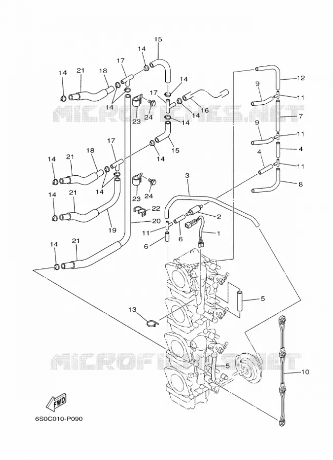 CARBURATEUR 2 Yamaha OUTBOARD ENGINES 100hp (73.6kW) 2020 F100  F100BETX