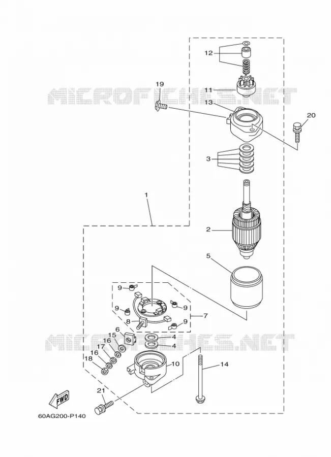 STARTMOTOR Yamaha OUTBOARD ENGINES 50hp (36.8kW) 2020 FT50  FT50CET