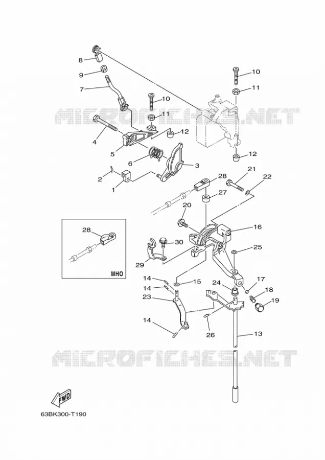 GASBEDIENING Yamaha OUTBOARD ENGINES 40hp (29.4kW) 2020 40V  40VMHO