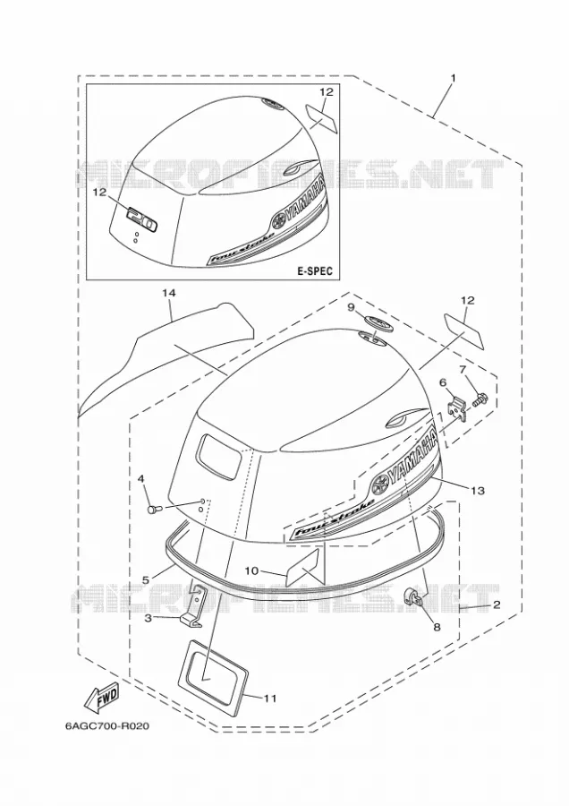 KUIP BOVENSTE Yamaha OUTBOARD ENGINES 20hp (14.7kW) 2020 F20  F20BE