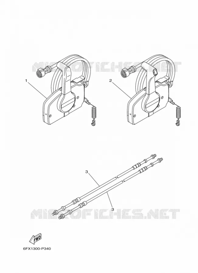 AFSTANDSBEDIENING Yamaha OUTBOARD ENGINES 20hp (14.7kW) 2020 F20  F20BEP