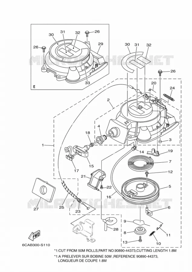 STARTMOTOR Yamaha OUTBOARD ENGINES 9.9hp (7.3kW) 2020 F9.9  F9.9HE