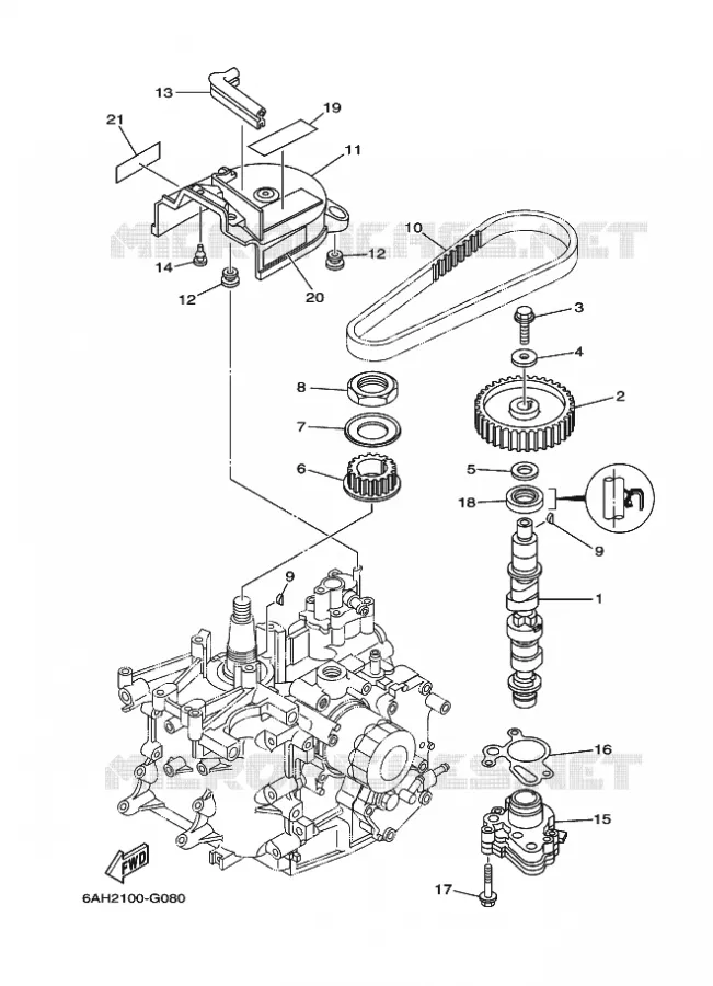 OLIEPOMP Yamaha OUTBOARD ENGINES 9.9hp (7.3kW) 2020 F9.9  F9.9HWH
